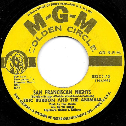Eric Burdon & The Animals – San Franciscan Nights / Monterey (E/Generic)