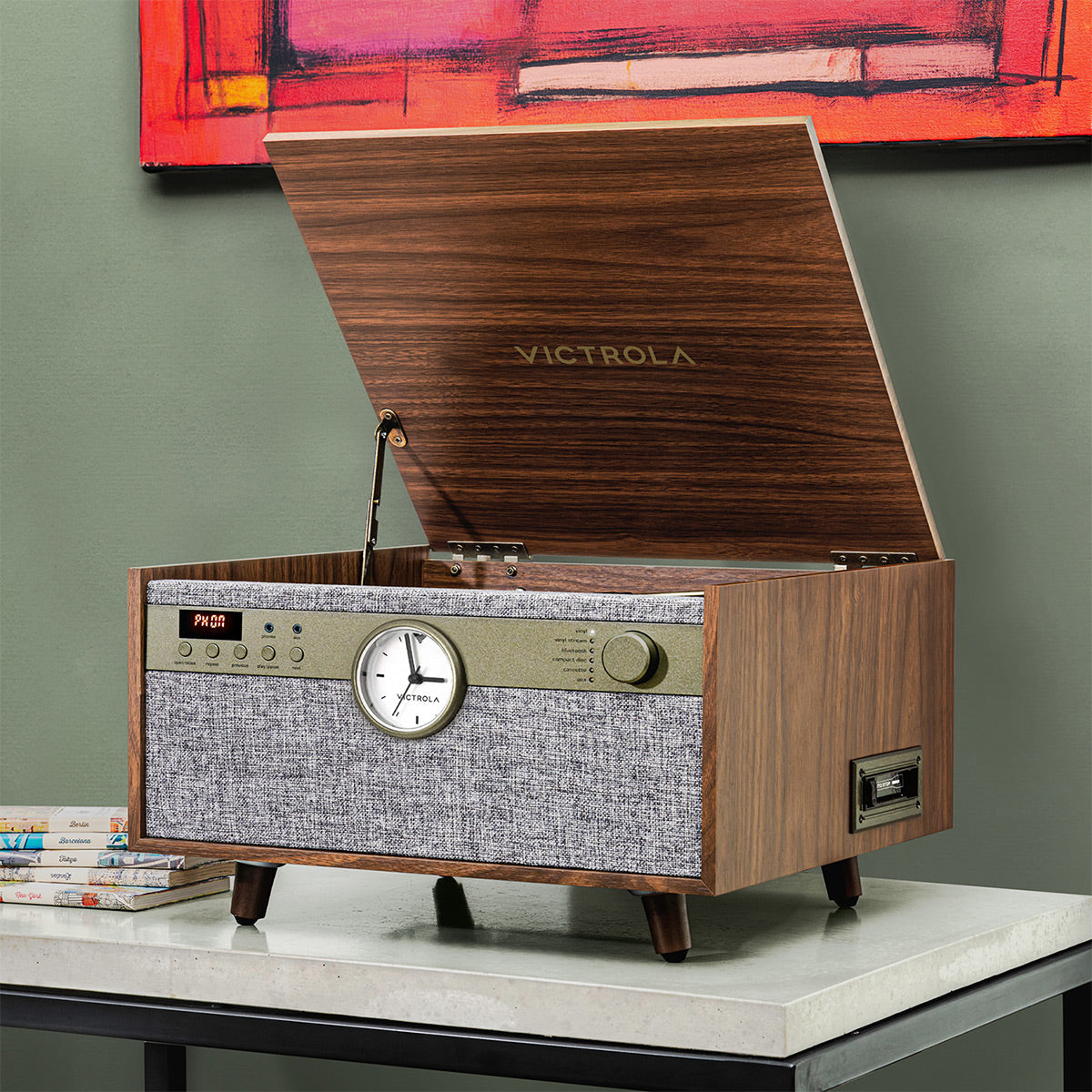 Victrola Century Signature+ 6-in-1 Music Center (Walnut)