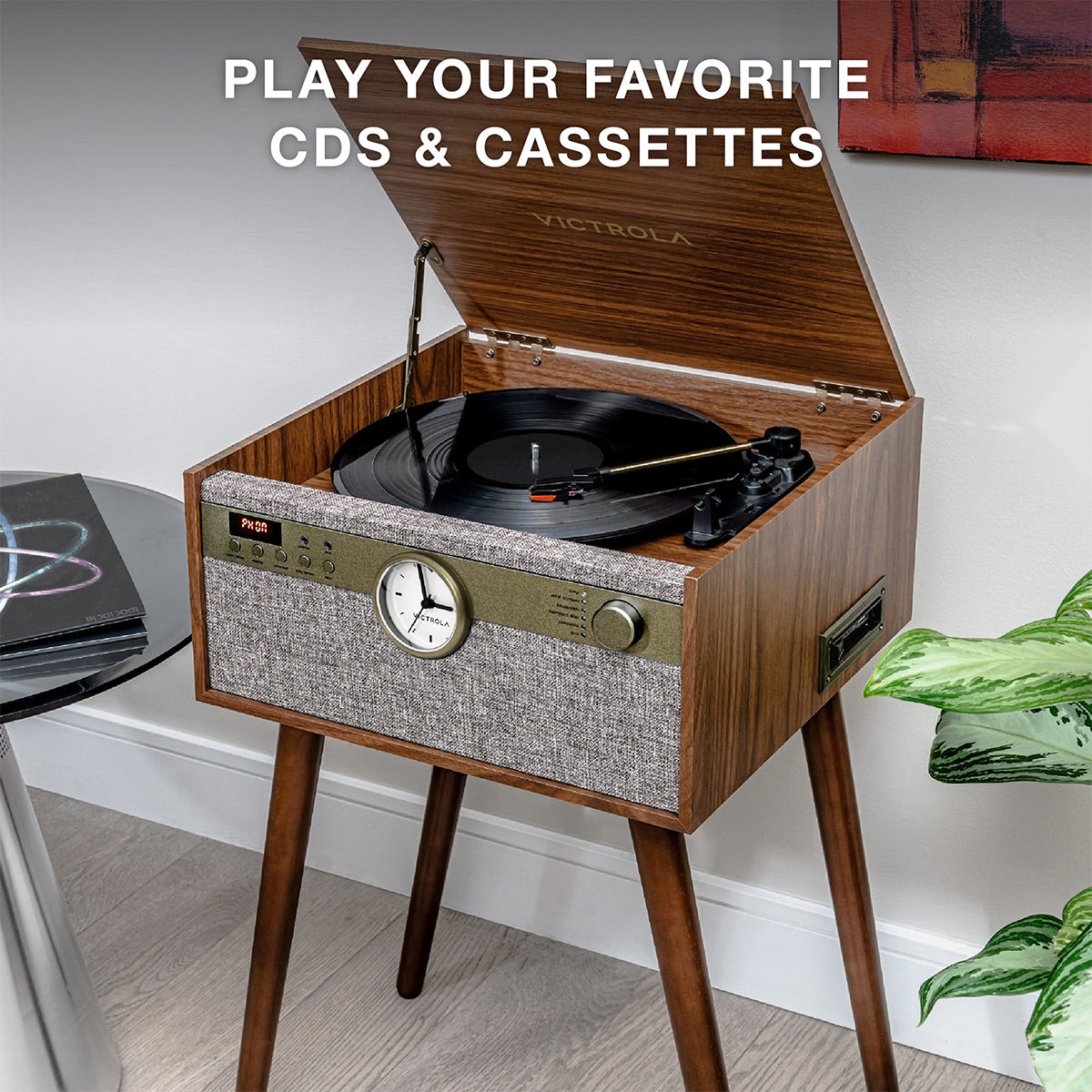 Victrola Century Signature+ 6-in-1 Music Center (Walnut)