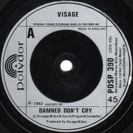 Visage – Damned Don't Cry (VG+/Generic)