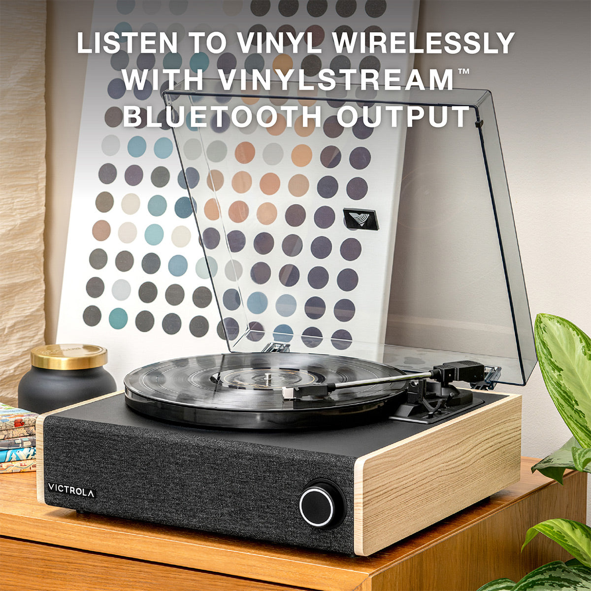 Eastwood LP Stereo Record Player with Bluetooth (Natural)