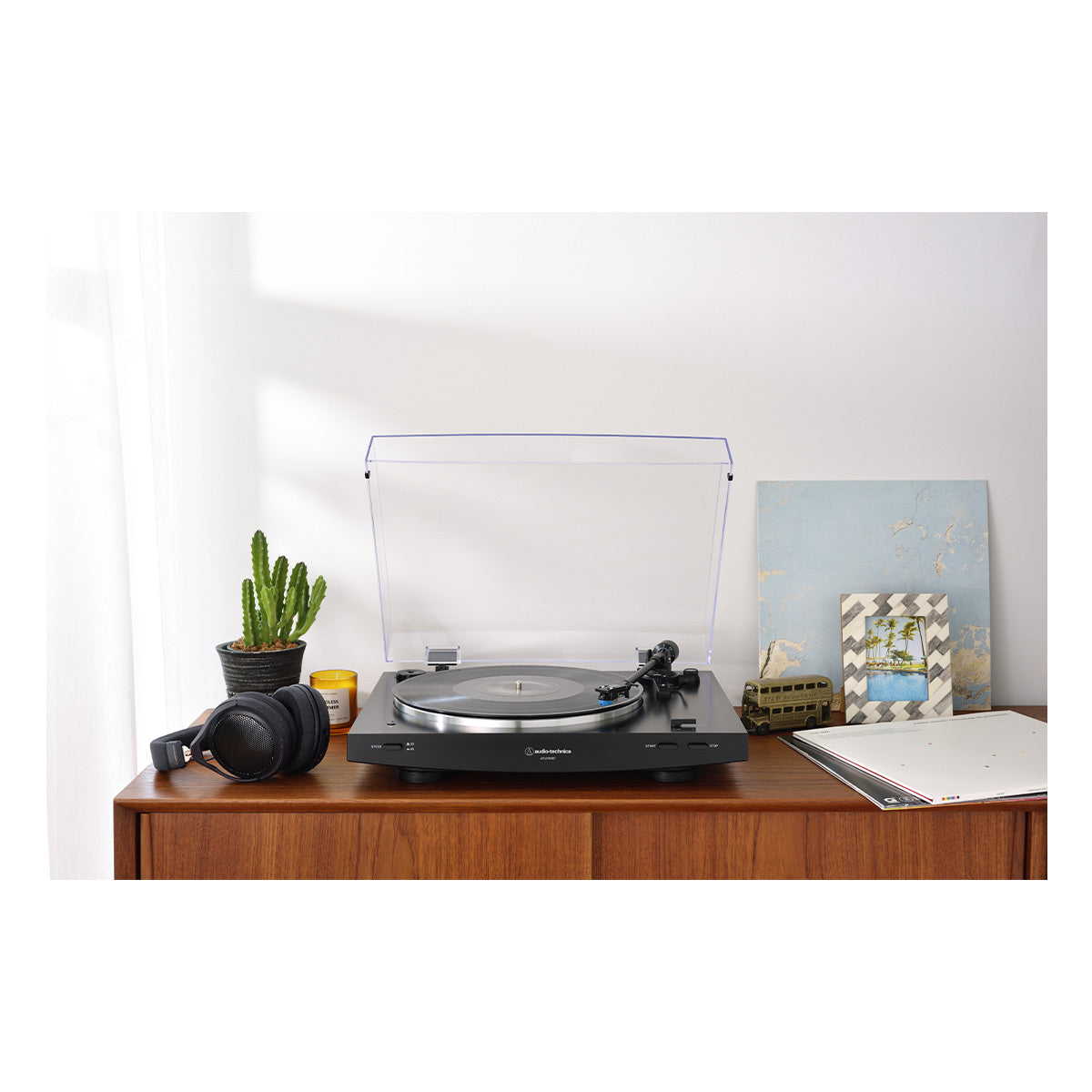 AudioTechnica AT-LP3xBT Fully Automatic Wireless Belt-Drive Turntable with Bluetooth (Black)