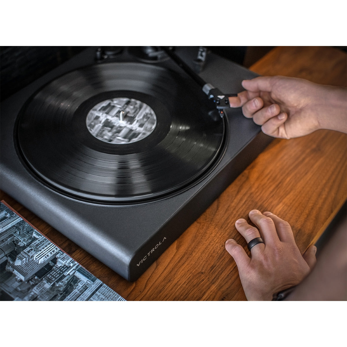 Stream Onyx Works with Sonos Wireless Turntable with Sonos Five Wireless Speaker for Streaming Music (Black)