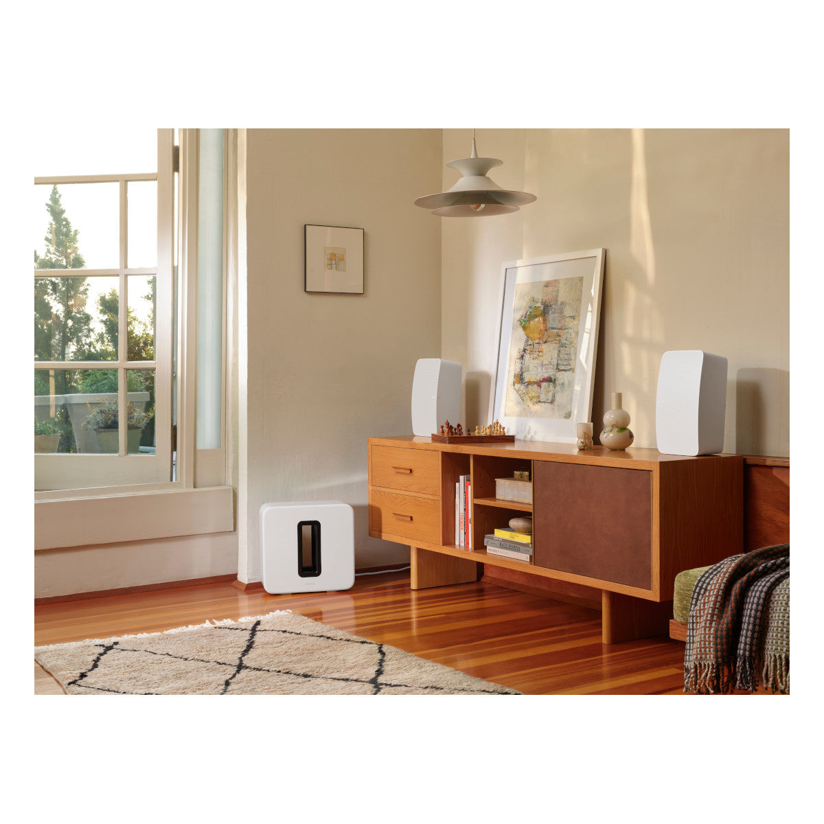 Stream Onyx Works with Sonos Wireless Turntable with Sonos Five Wireless Speaker for Streaming Music (White)