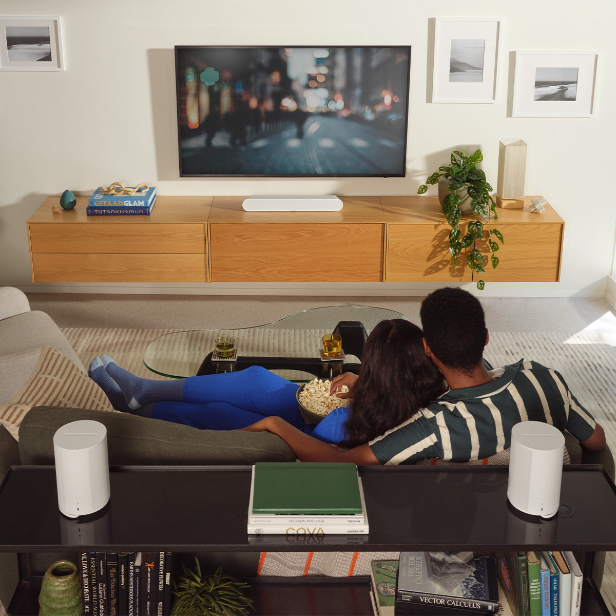 Stream Onyx Works with Sonos Wireless Turntable with Pair of Sonos Era 100 Wireless Smart Speaker (White)