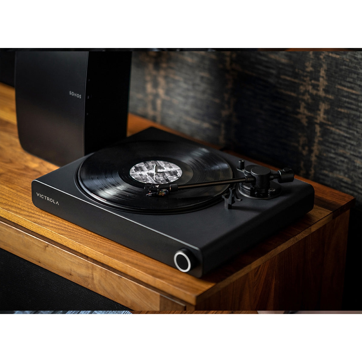 Stream Onyx Works with Sonos Wireless Turntable with Pair of Sonos Era 300 Wireless Smart Speaker (Black)