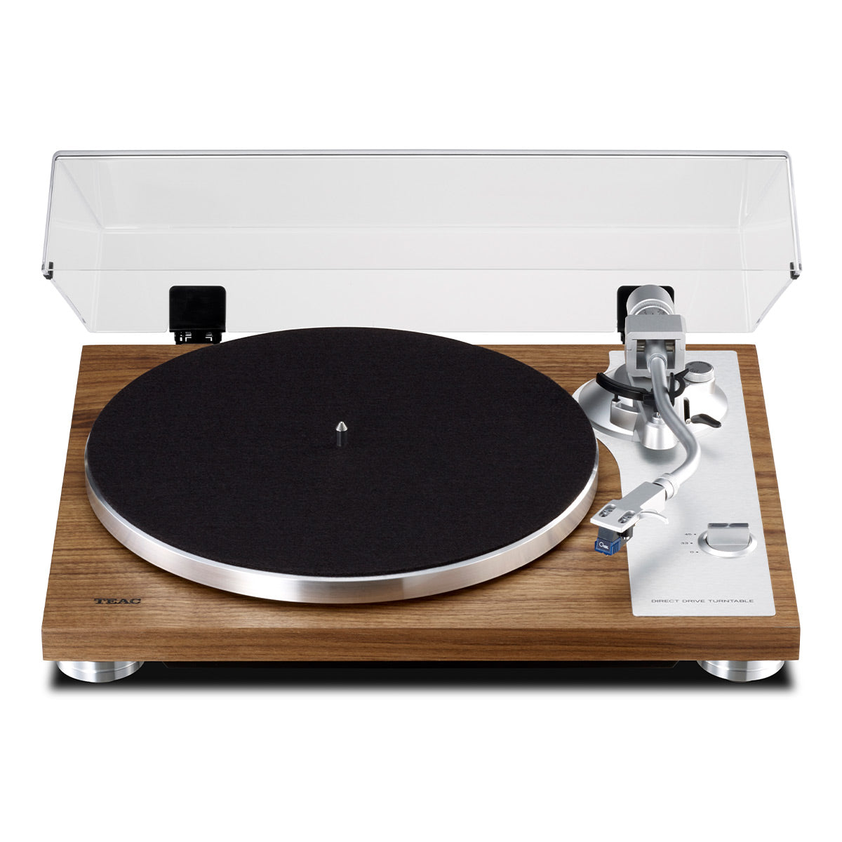 TEACTN-4D-SE Direct-Drive Turntable with SAEC Tonearm, Built-In Phono Amp, Anti-Skate, and Pre-Installed Sumiko MM Cartridge (Walnut)