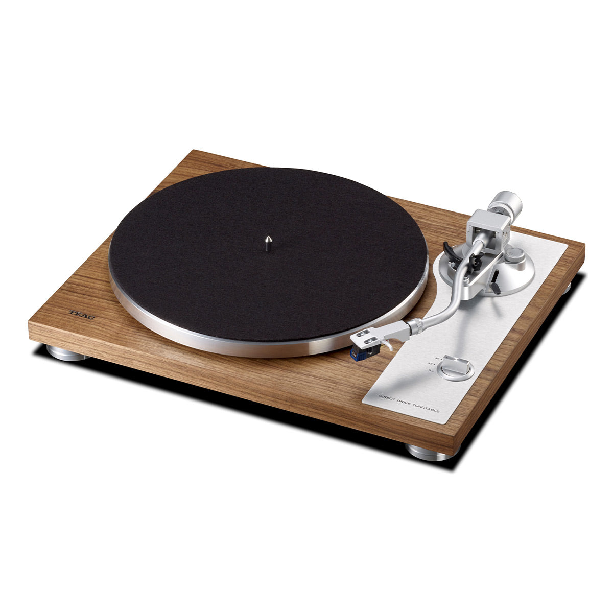 TEACTN-4D-SE Direct-Drive Turntable with SAEC Tonearm, Built-In Phono Amp, Anti-Skate, and Pre-Installed Sumiko MM Cartridge (Walnut)