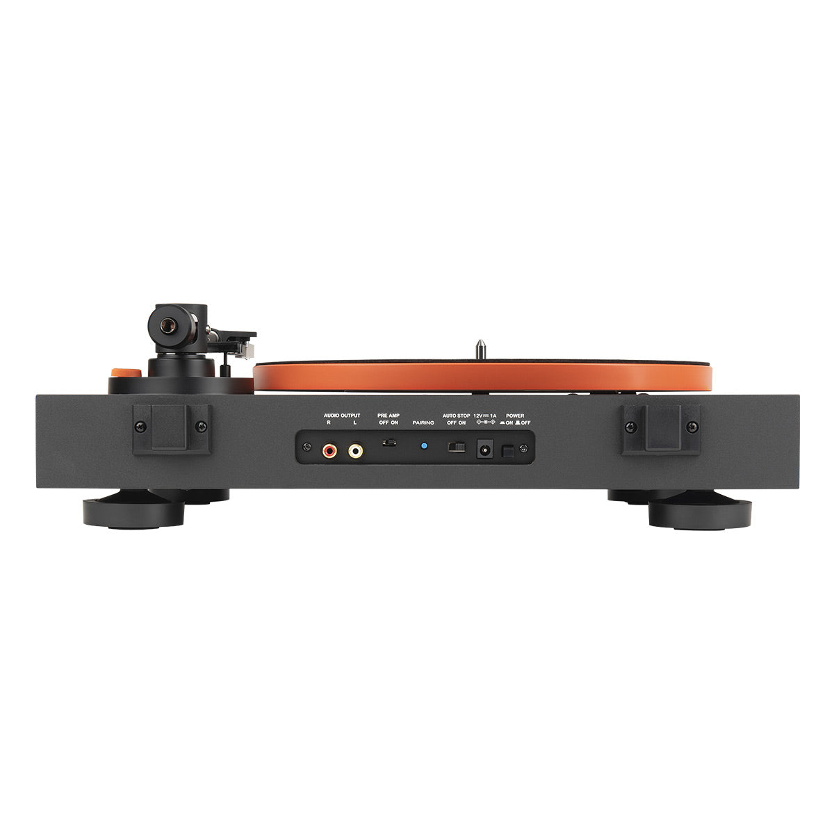 JBLSpinner BT Semi-Automatic Belt-Drive Turntable with Bluetooth 5.3 and Installed Audio Technica Cartridge (Black & Orange)