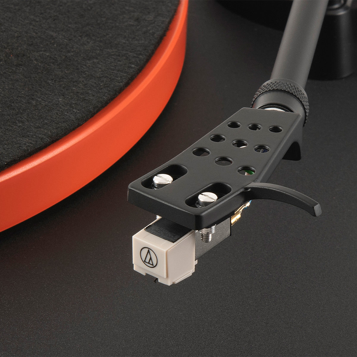 JBLSpinner BT Semi-Automatic Belt-Drive Turntable with Bluetooth 5.3 and Installed Audio Technica Cartridge (Black & Orange)