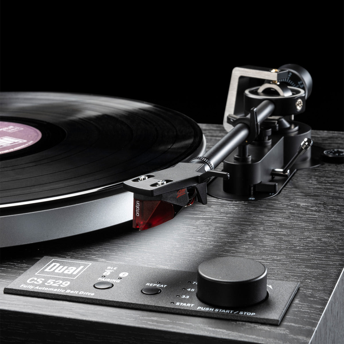 DualCS 529 Fully Automatic 3-Speed Turntable with Bluetooth (Black Veneer)
