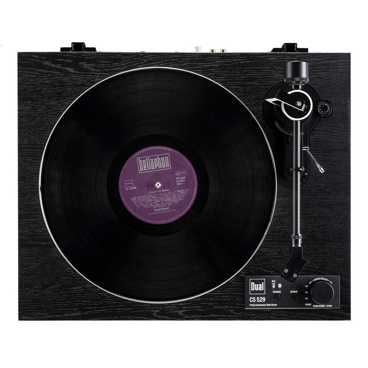 DualCS 529 Fully Automatic 3-Speed Turntable with Bluetooth (Black Veneer)
