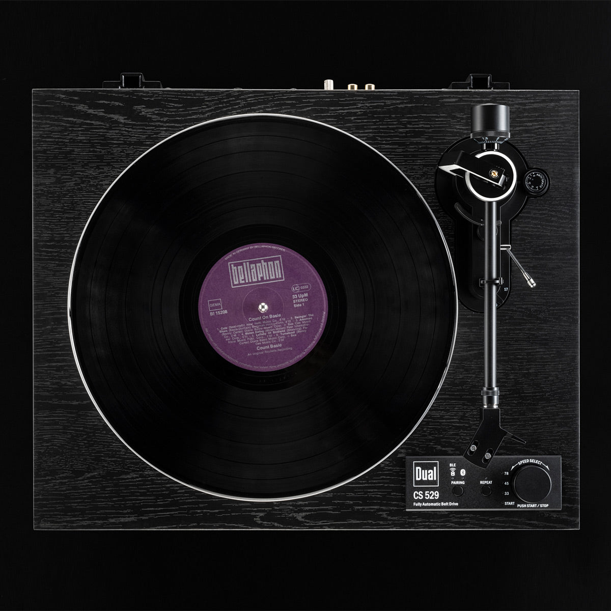 DualCS 529 Fully Automatic 3-Speed Turntable with Bluetooth (Black Veneer)