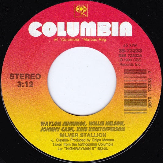 Waylon Jennings, Willie Nelson, Johnny Cash, Kris Kristofferson – Silver Stallion / American Remains (VG+/Generic)