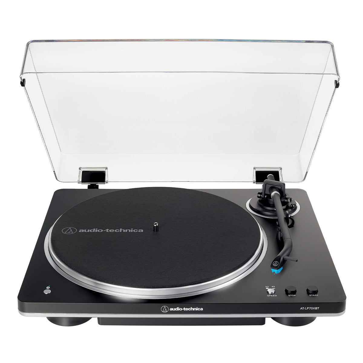 AudioTechnica AT-LP70XBT Fully-Automatic Bluetooth Wireless Turntable (Black/Silver)
