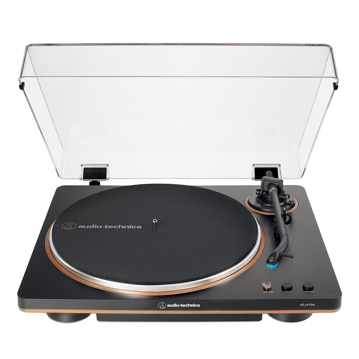 AudioTechnica AT-LP70X Fully-Automatic Turntable (Black/Bronze)
