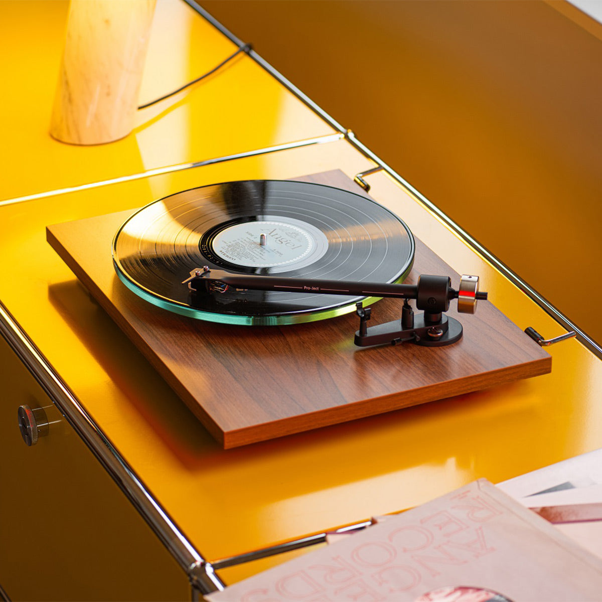 ProJect T2 Turntable with Sumiko Rainier MM Cartridge (Satin Walnut)