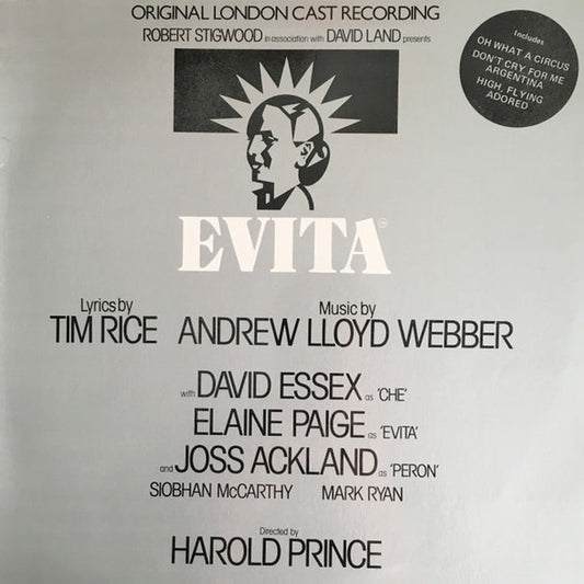 Andrew Lloyd Webber And Tim Rice – Evita (Original London Cast Recording) (VG+/VG+)