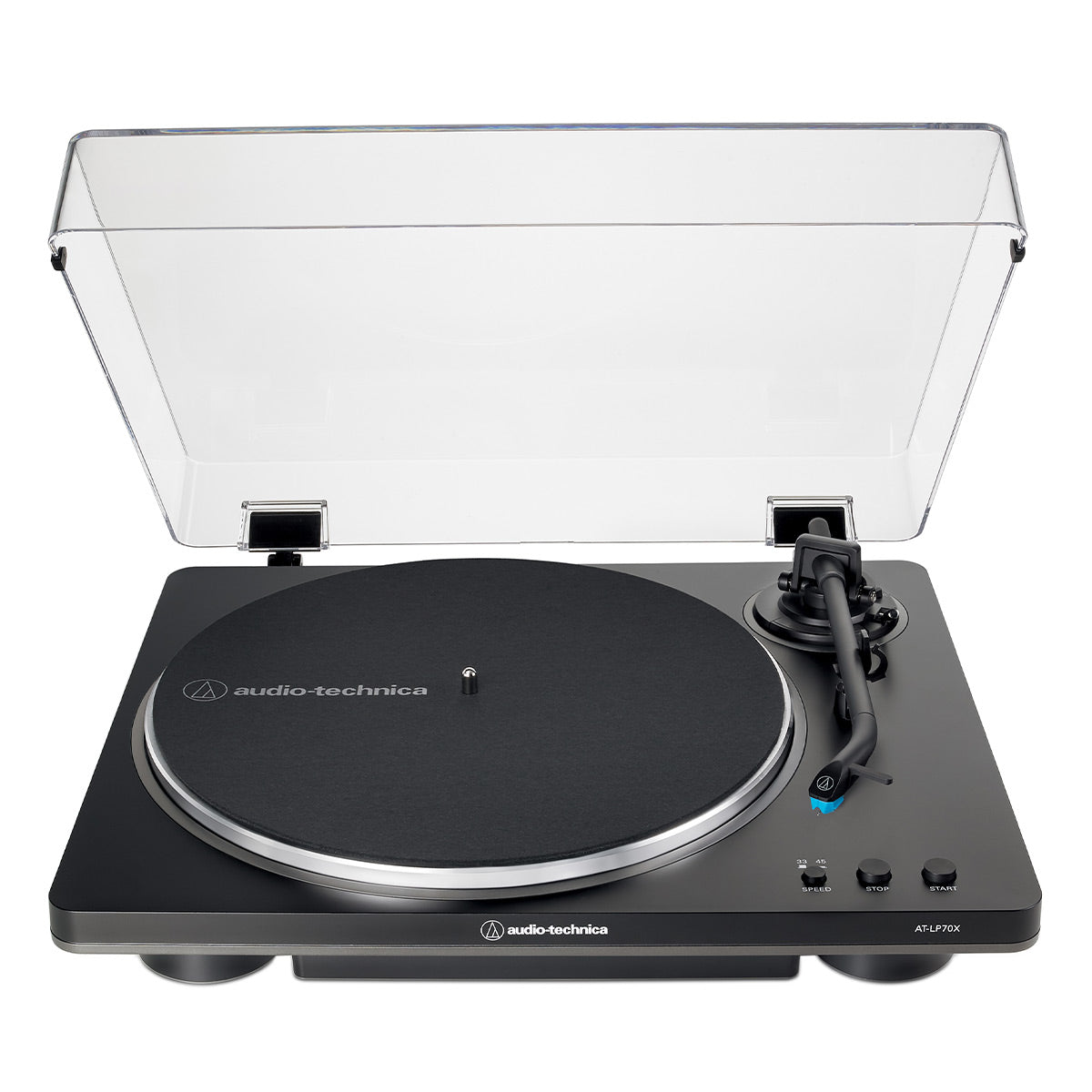 AudioTechnica AT-LP70X Fully-Automatic Turntable (Black/Silver)
