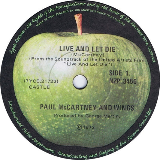 Wings – Live And Let Die (VG+/Generic)