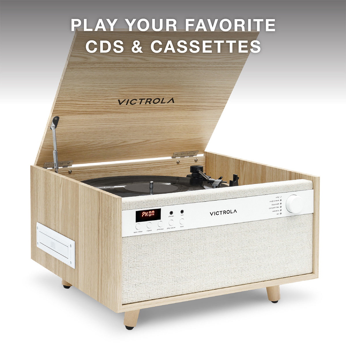 Victrola Century 6-in-1 Music Center (Natural)