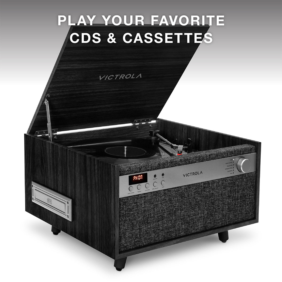 Victrola Century 6-in-1 Music Center (Black)
