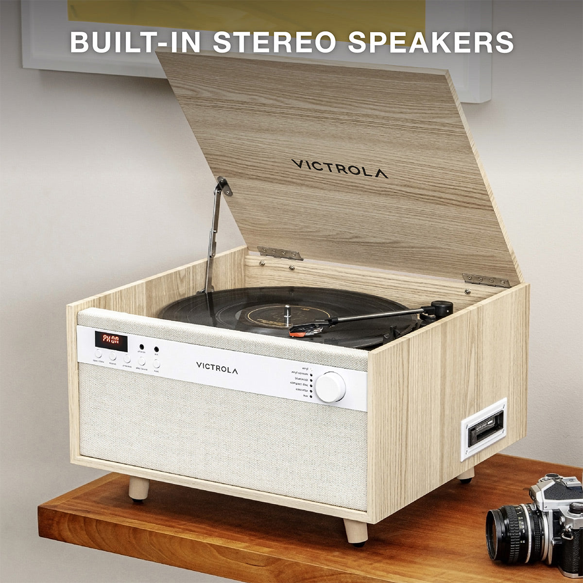 Victrola Century 6-in-1 Music Center (Natural)