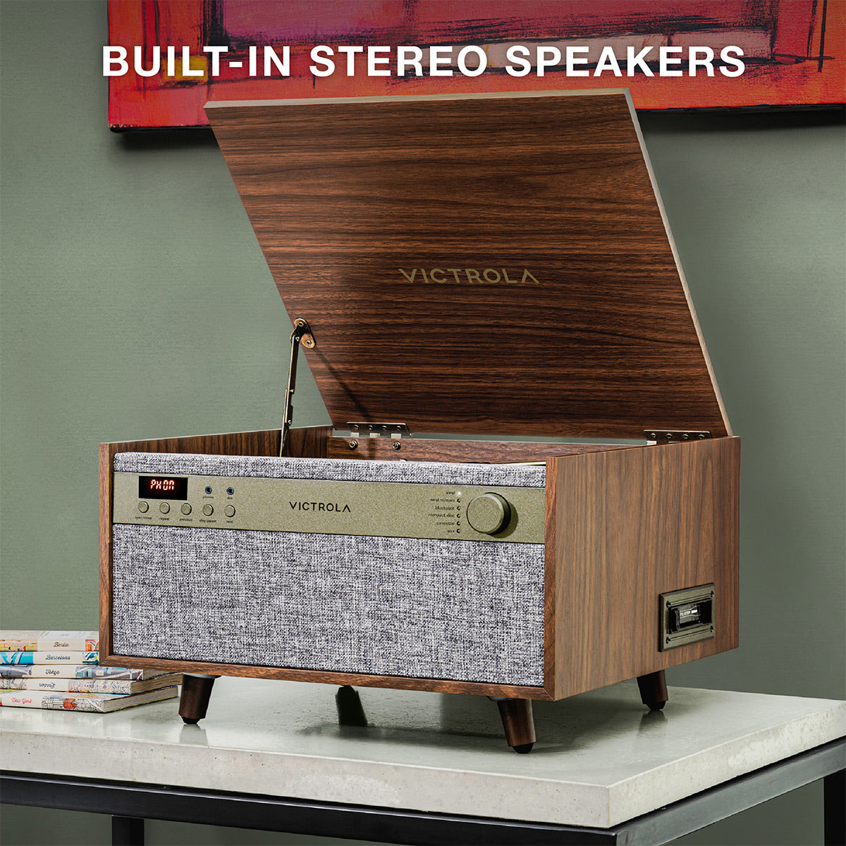 Victrola Century 6-in-1 Music Center (Walnut)