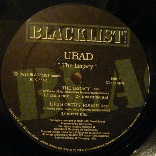 UBAD – The Legacy (VG+/Generic)