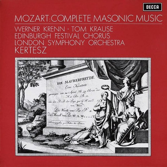 Wolfgang Amadeus Mozart, Werner Krenn, Tom Krause, Edinburgh Festival Chorus, London Symphony Orchestra, István Kertész – Complete Masonic Music (E/VG+)