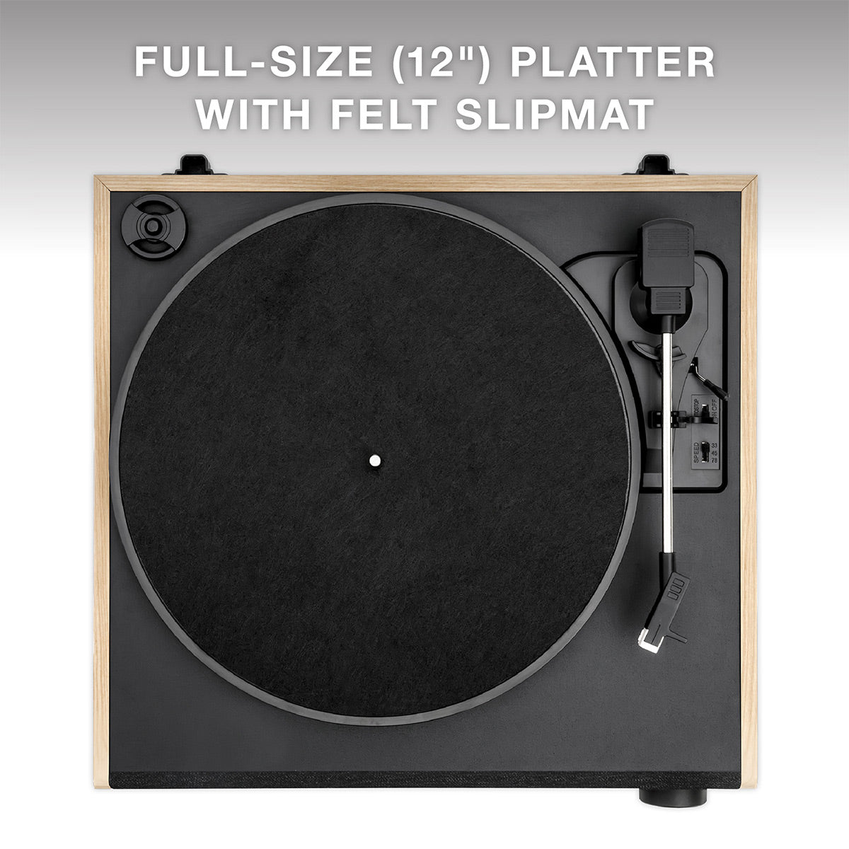 Eastwood LP Stereo Record Player with Bluetooth (Natural)