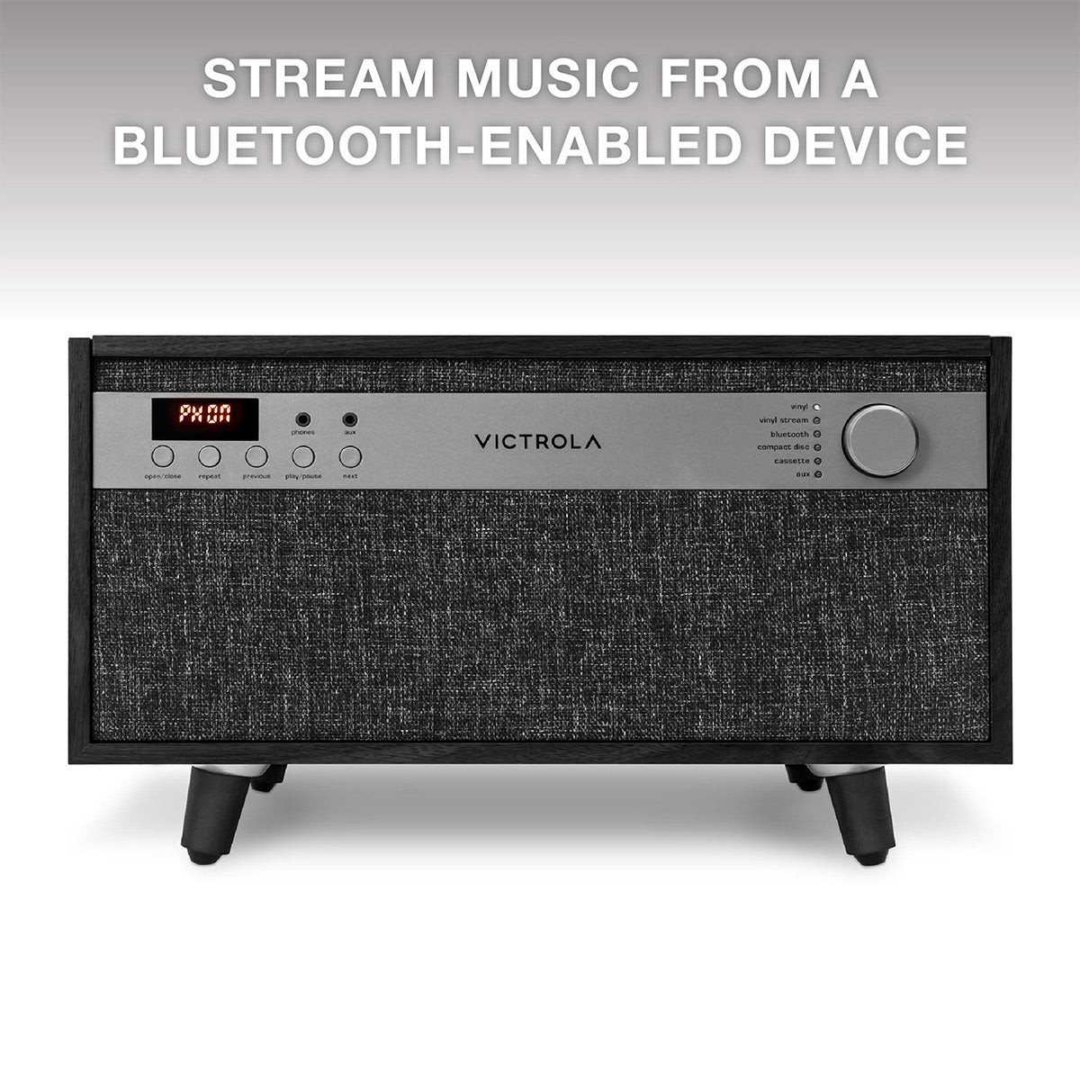 Victrola Century 6-in-1 Music Center (Black)