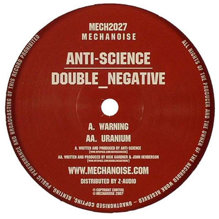 Anti-Science, Double_Negative – Warning / Uranium (VG+/Generic)
