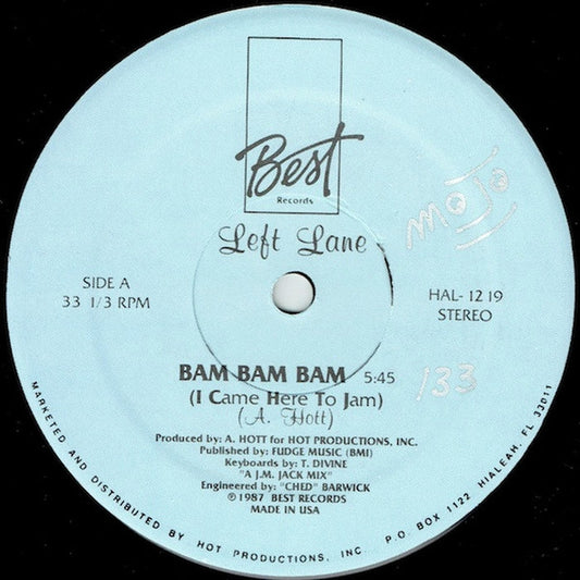 Left Lane – Bam Bam Bam (I Came Here To Jam) (VG/Generic)