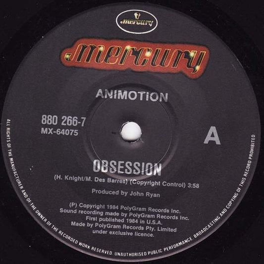 Animotion – Obsession (VG+/Generic)
