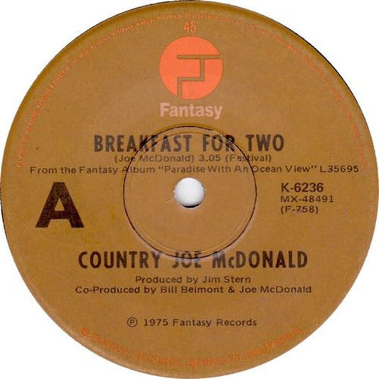 Country Joe McDonald – Breakfast For Two (VG+/Generic)