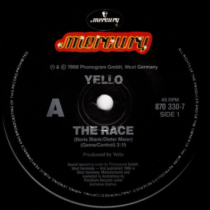 Yello – The Race (VG+/Generic)