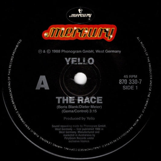 Yello – The Race (VG+/Generic)