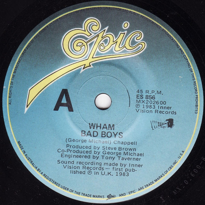 Wham! – Bad Boys (VG+/Generic)