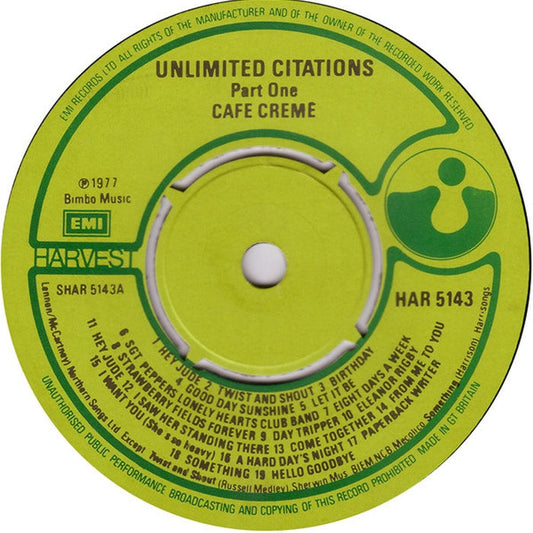 Café Crème – Unlimited Citations (VG+/Generic)