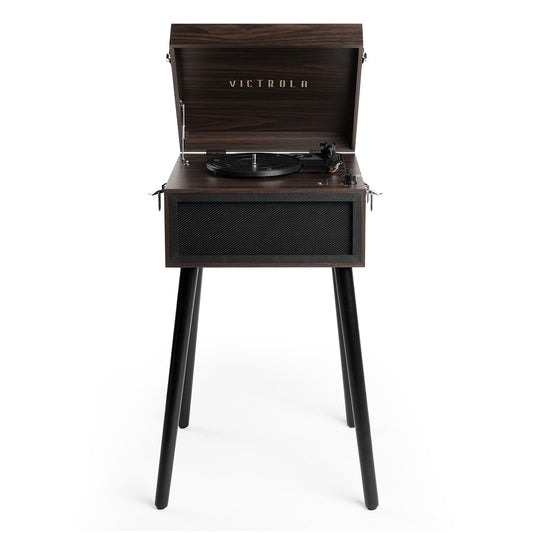 Liberty Bluetooth Record Player Stand with 3-Speed Turntable (Espresso)